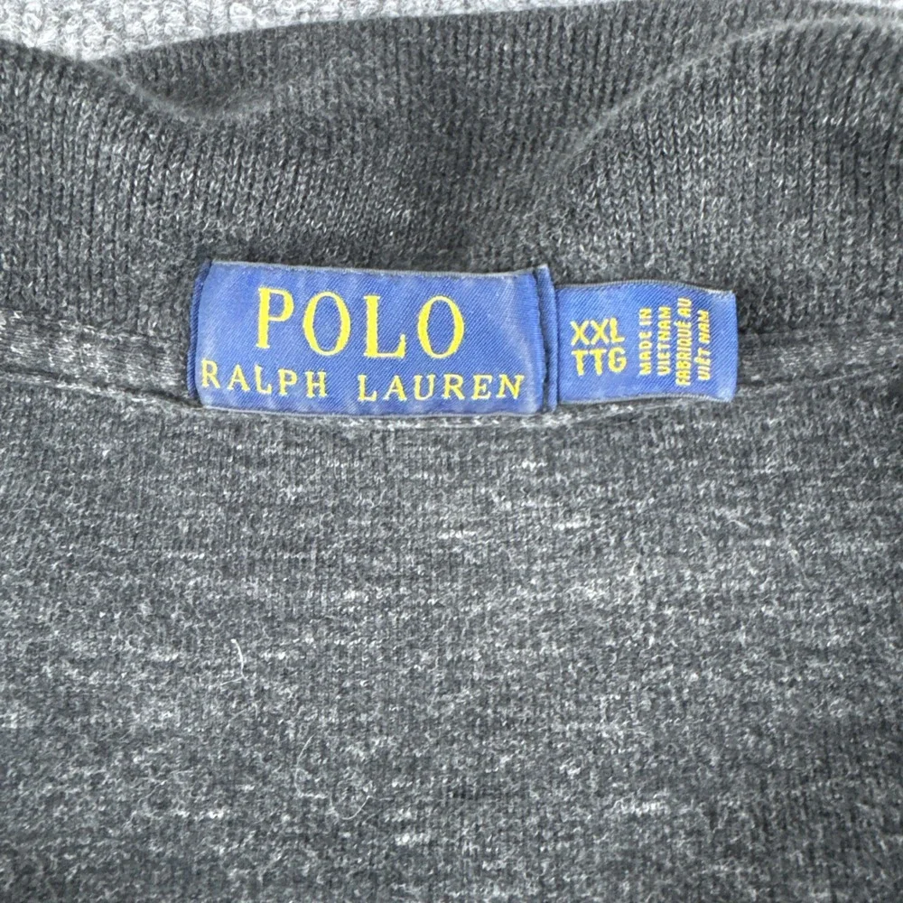 Polo Ralph Lauren Sweater Men XXL Black 1/4 Zip Pullover Pony Logo Minimalist